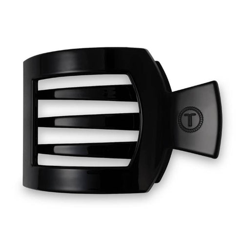 Square Flat Hair Clip | Jet Black