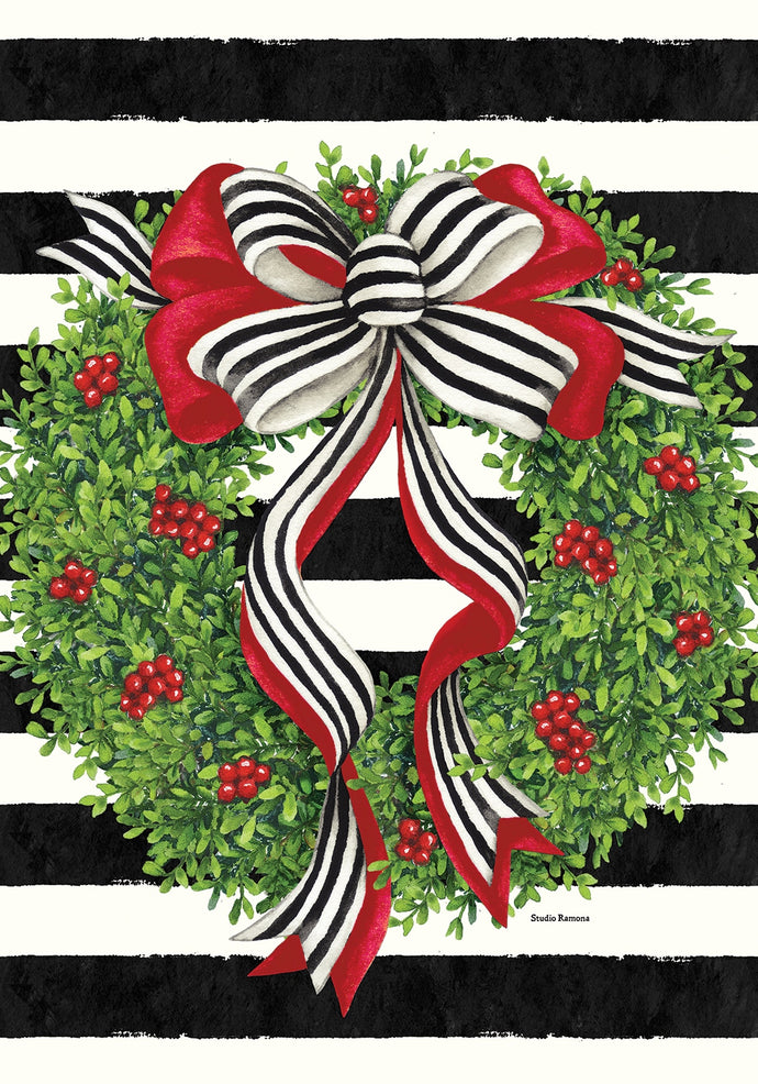 Holiday Stripes-Garden Flag