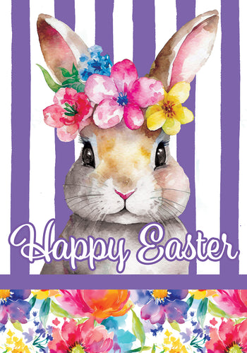 Floral Bunny-Garden Flag