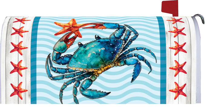 Blue Crab and Anchor-Large Mailbox Cover