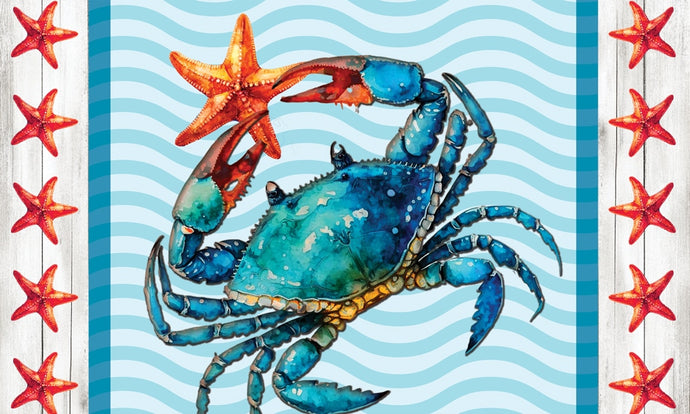 Floor Mat-Blue Crab and Anchor