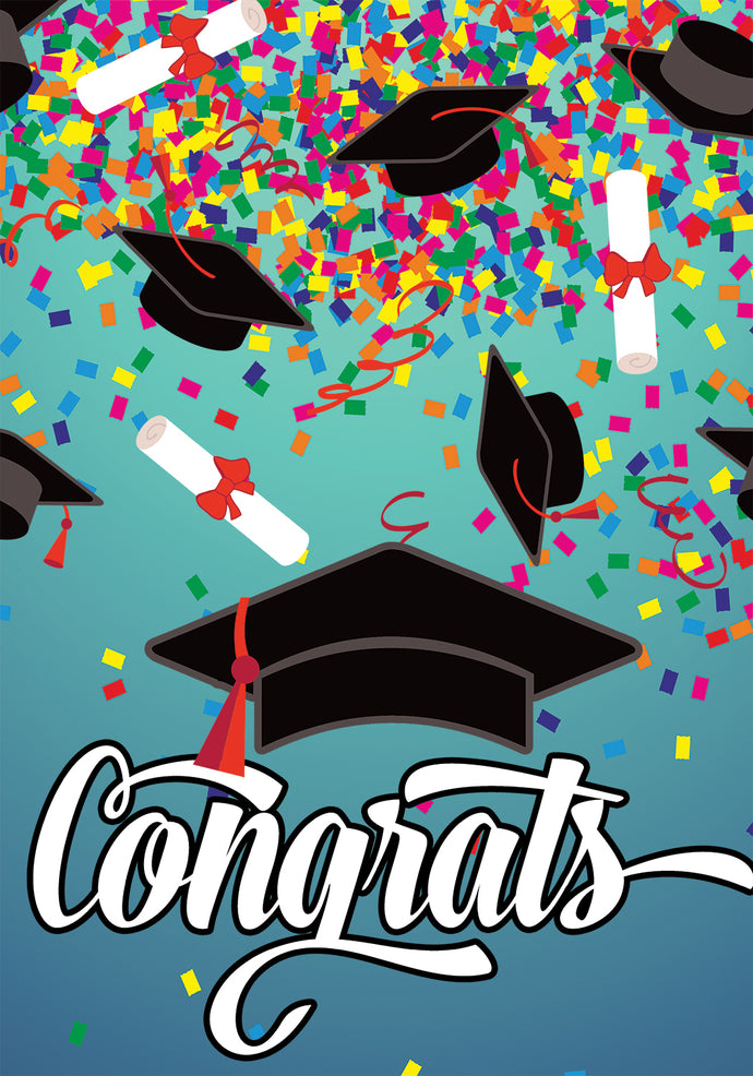 Congrats Grad!-Garden Flag