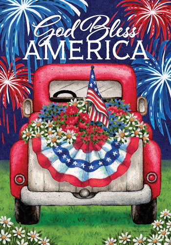 Patriotic Truck-Large Flag