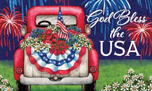Floor Mat-Patriotic Truck