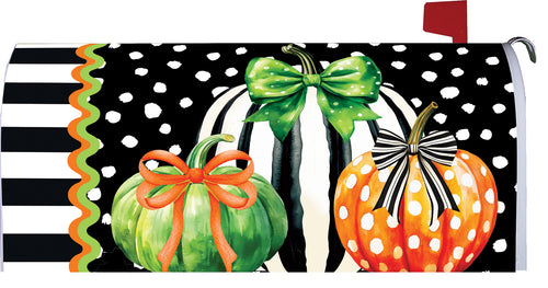 Mailbox Makeover-Pumpkin Stripes