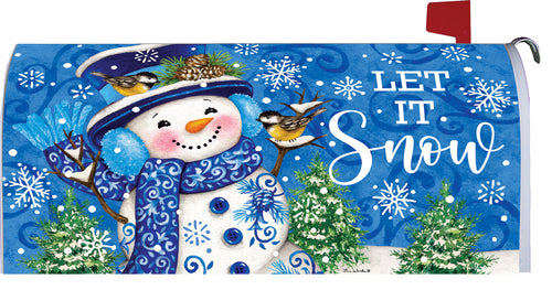 Mailbox Makeover-Chinoiserie Snowman
