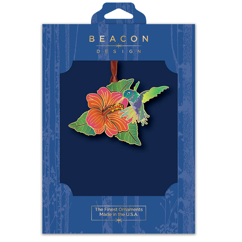 Hummingbird & Flower Ornament