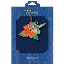 Hummingbird & Flower Ornament