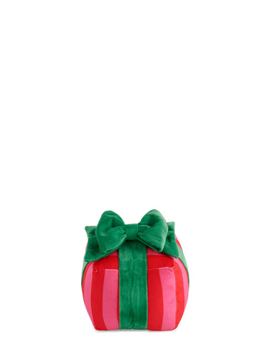 Stripe Gift Box Small Pillow Red