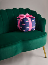Retro Car Gift Box Medium Pillow, Navy