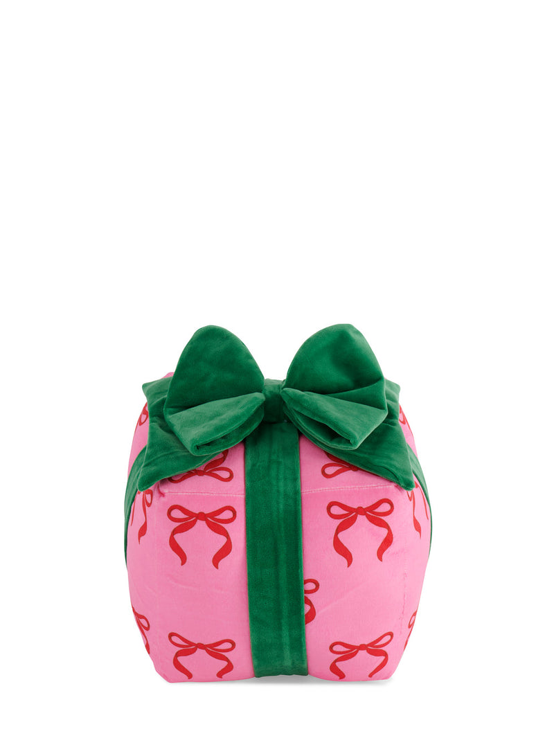 Bow Gift Box Medium Pillow, Pink