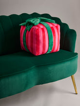 Stripe Gift Box Large Pillow, Red
