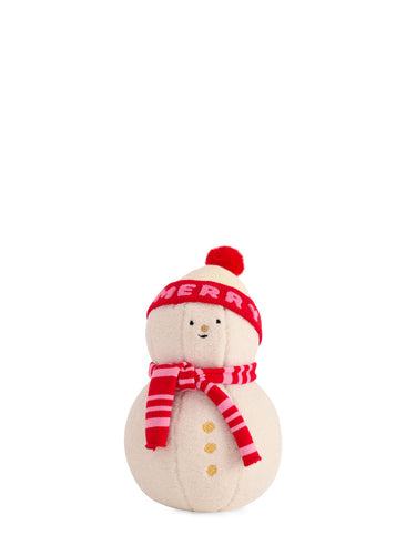 Snowman Pillow, Ivory