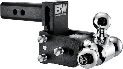 B&W Tow & Stow adjustable tri-ball hitch for a 2 inch receiver with a 3 inch drop