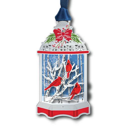 Cardinal Winter Lantern Ornament