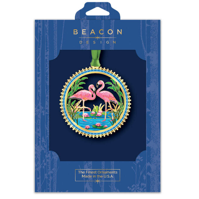 Pink Flamingo Scape Ornament