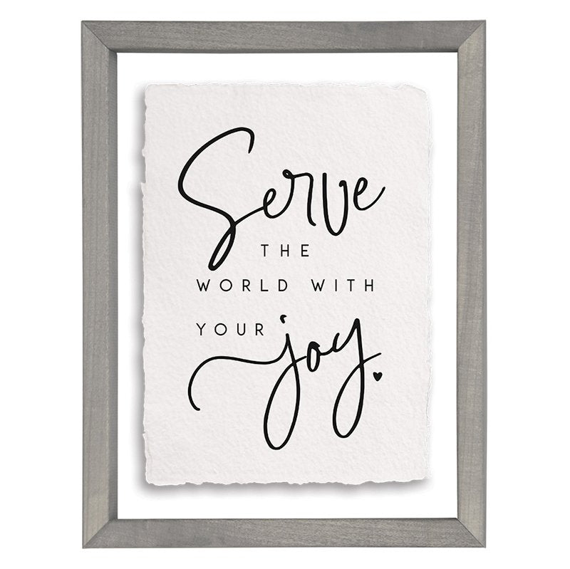 Serve The World - Floating Frame Art