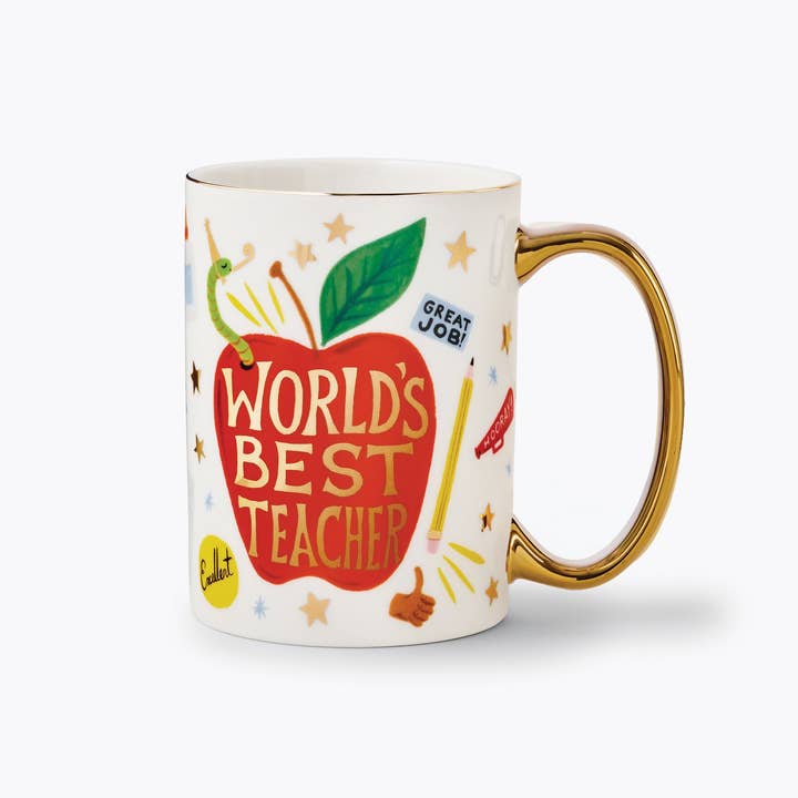 Rifle Paper Co. | World's Best Teacher Porcelain Mug
