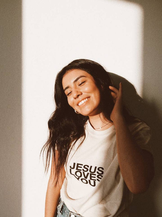 Jesus Loves You Tee | Sand