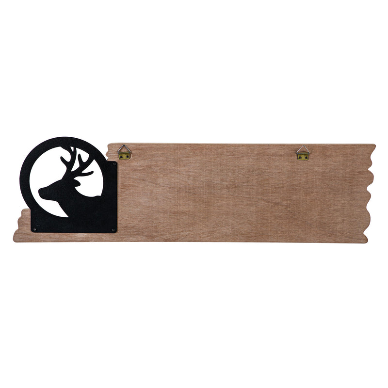 Wood and Metal Sign, Wildernesss, 8" H x 23" L