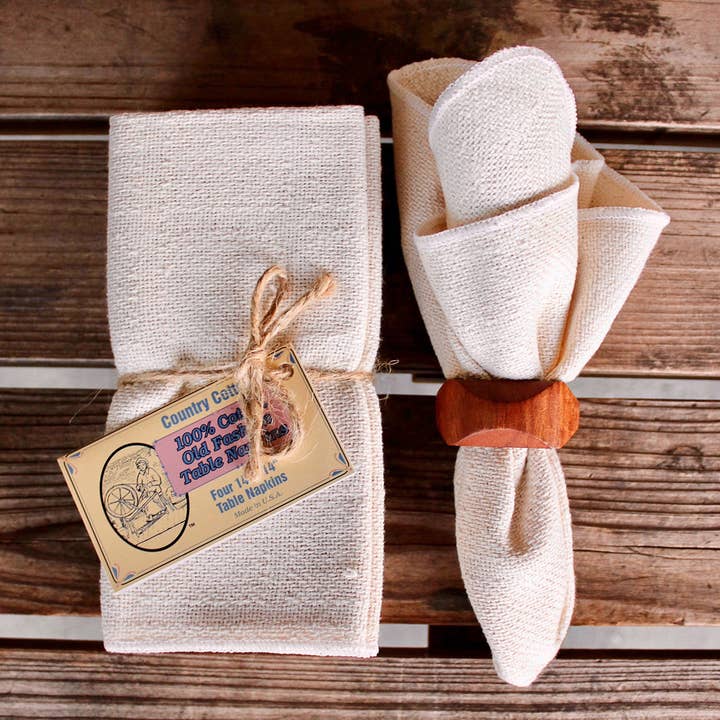 14”x14” 100% Cotton Table Napkins (in Bundles of 4)