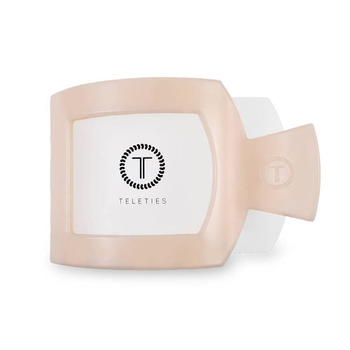 Square Flat Hair Clip | Almond Beige