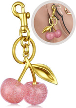 Bag Charm - Large Pink Cherry