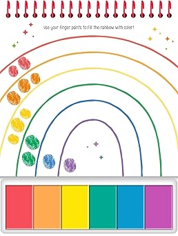Finger Painting Fun: Easel Coloring Book with 6 Paints