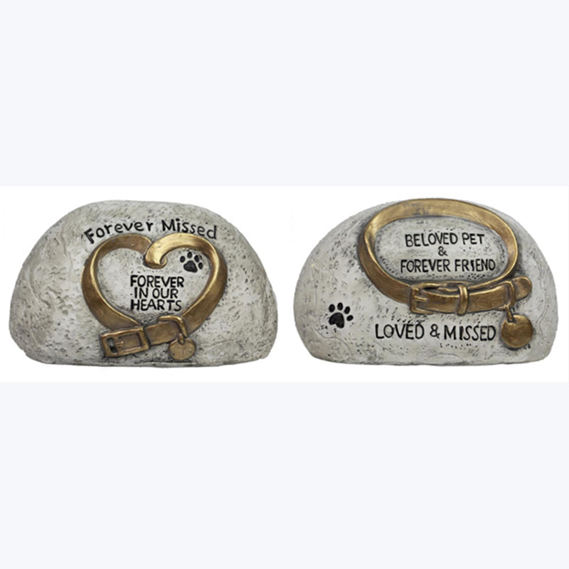 Cement Pet Collar Memorial Garden Stone