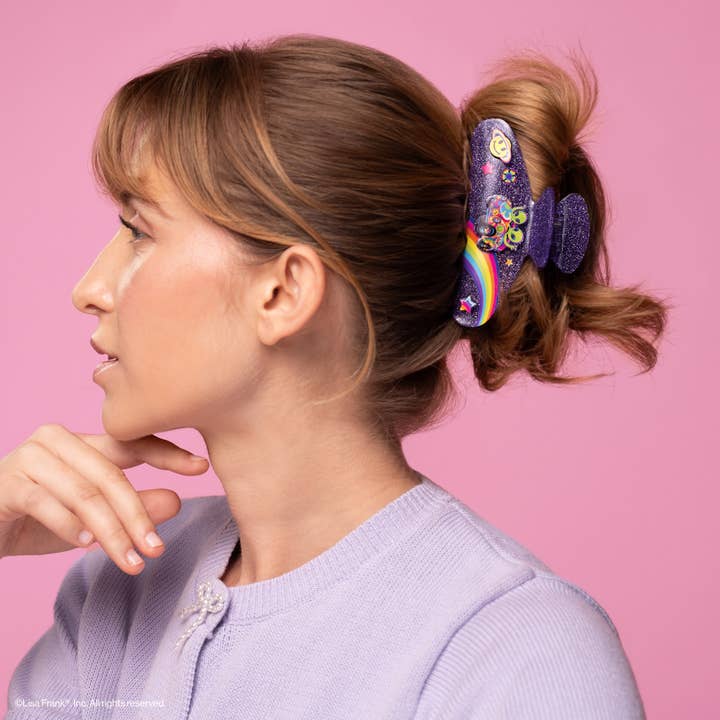 Lisa Frank X Kitsch Glitter Claw Clip in Zoomer™ & Zorbit™