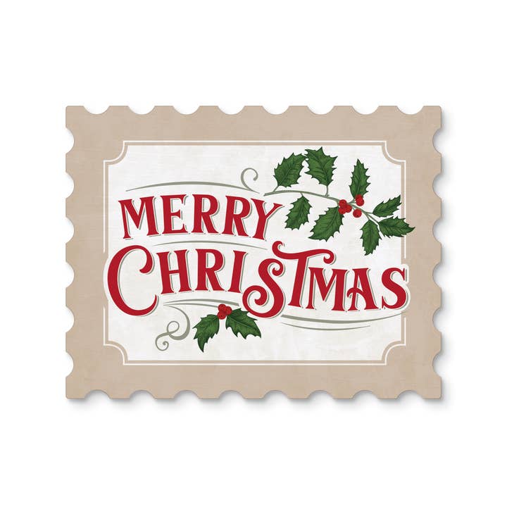 Merry Christmas Stamp Magnet