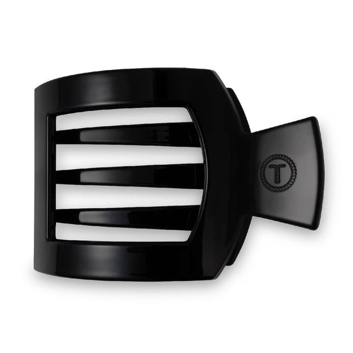 Square Flat Hair Clip | Jet Black