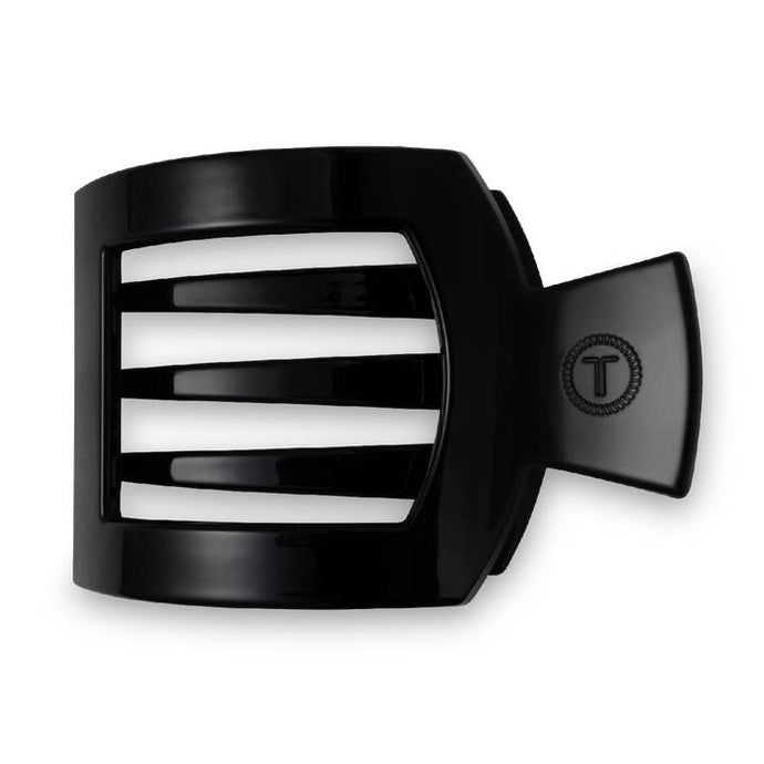 Square Flat Hair Clip | Jet Black