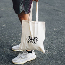Jesus Loves You Premium Canvas Tote Bag