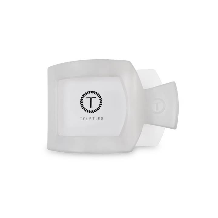 Square Flat Hair Clip | Coconut White