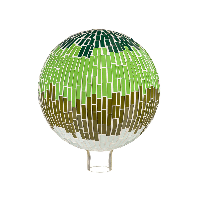 10" Mosaic Glass Gazing Ball, Bamboo Stalks