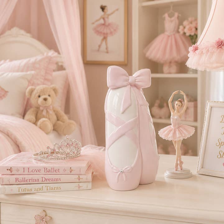 Pink Ballerina Slippers Bank