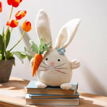 Bunny Blooms Table Decor Fabric Whimsical Bunny with Carrot