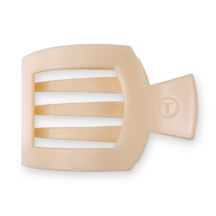Square Flat Hair Clip | Almond Beige