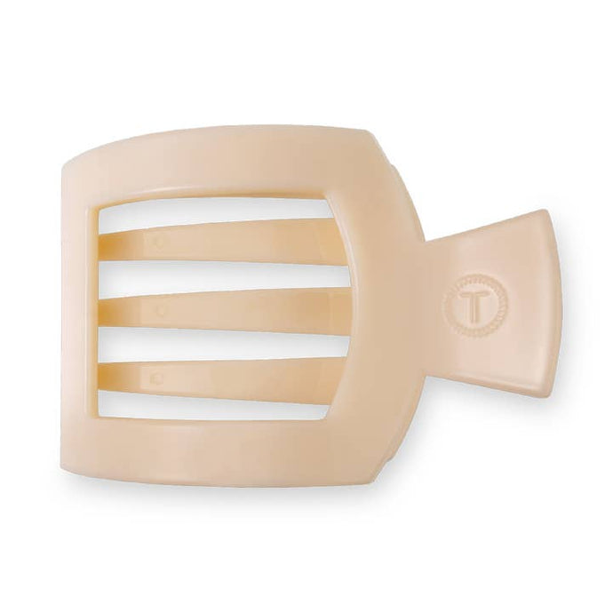 Square Flat Hair Clip | Almond Beige
