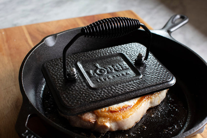 6.75 x 4.5 Inch Cast Iron Grill Press