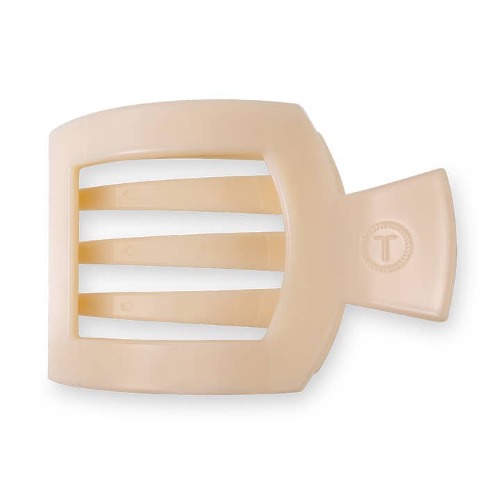 Square Flat Hair Clip | Almond Beige
