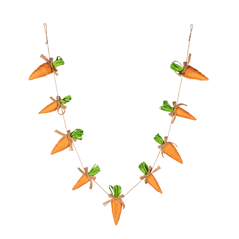 Carrot Fabric Garland Hanging Decor, 71"