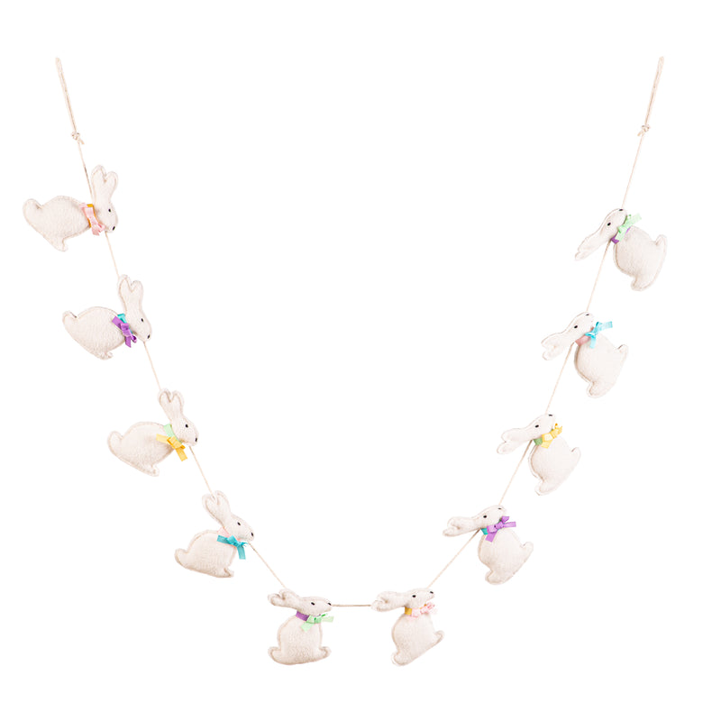 Bunny Fabric Garland Hanging Décor, 72"L