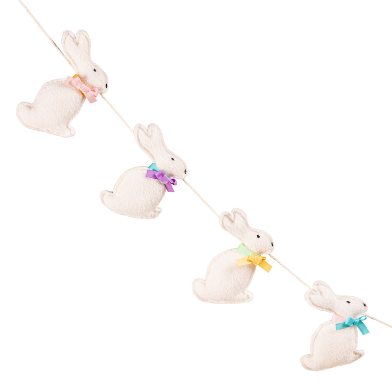 Bunny Fabric Garland Hanging Décor, 72"L