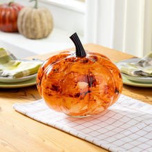 Pumpkin Marble Glass Table Décor, 9.75"L