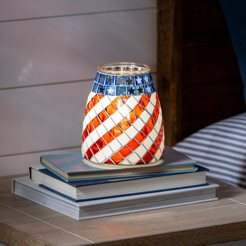 Patriotic Mosaic LED Glass Table Décor, 6