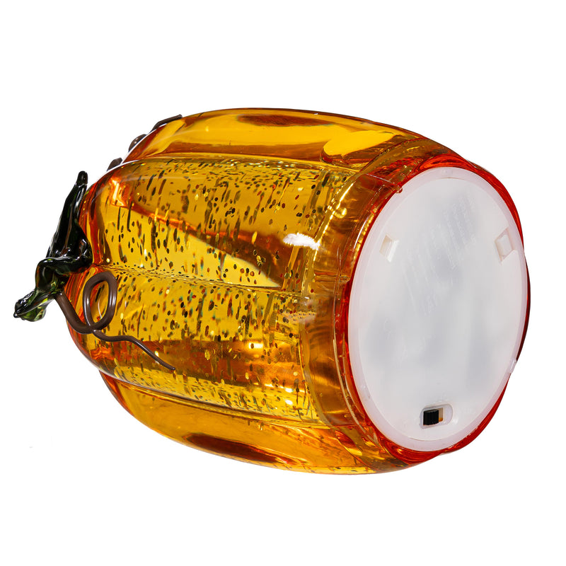 Pumpkin LED Water Globe, 6.5"H