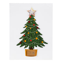 Joyful Traditions LED Hanging Décor Christmas Tree with Flickering Light Window Decal, 10.25"H