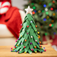 Traditional Santa Table Décor Christmas Tree Fabric, 13"H